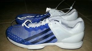 NEW ADIDAS Mens Adizero Ubersonic Tennis Shoe Size 13  White Blue Sneaker