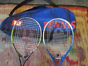 Set of 2 Tennis Rackets with a carrying bag - 1 Wilson & 1 T.I.
