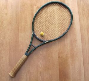Prince Graphite 110 1987 Original Classic Pinstripes #4 4 1/2 Racquet with Case