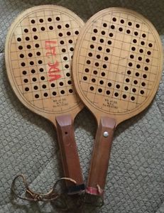 Rare New York City Board Of Education Vintage Paddleball Paddles
