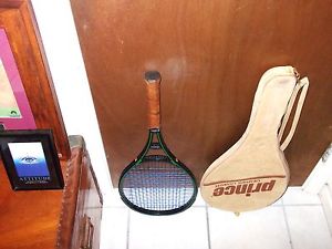 Prince Graphite Series 110 Oversize GREEN STRIPE Tennis Racket Vtg Racquet 4 1/2
