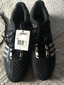 NEW MENS ADIDAS BARRICADE 6.0 TENNIS SHOES SNEAKERS BLACK/WHITE/CHROME SIZE 14