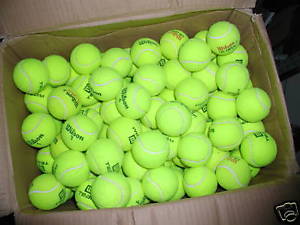 100 used INDOOR HARD COURT  tennis balls --  High Quality