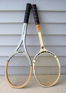 2 Vtg Wood Tennis Racquets Davis TAD Classic II &  Ajay Pro Classic Racket