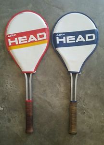 Two Vintage Head AMF Tennis Racquet Lot - Logo Headcover 4 5/8 Large L