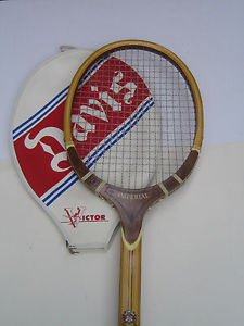 VTG TAD DAVIS Imperial Deluxe Wood Tennis Racket 4M w Cover VGC!