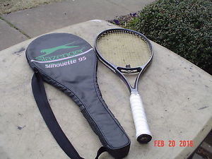 Slazenger Silhouette 95 Graphite Tennis Racquet w Cover 4 5/8 Grip w Overwrap