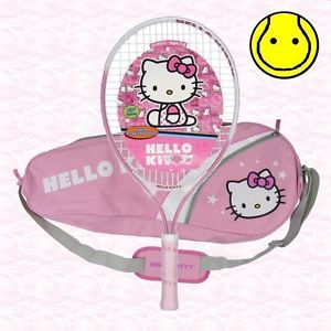 NEW Official Hello Kitty Tennis Bag and Junior 23 inch Tennis Racquet Racket