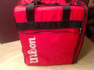 Vintage Wilson Club Tote Tennis Gym Carrying Carry On Bag Red 16x13x8