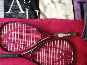 HEAD Agassi Professional oversized tennis racquets set of 2 with covers SL3