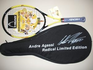 HEAD ANDRE AGASSI RADICAL OS LIMITED EDITION TENNIS RACQUET 4 3/8  BRAND NEW