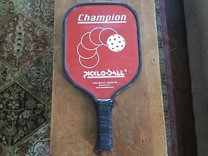 Red Pickleball Pickle-Ball Champion Racquet Racket Used