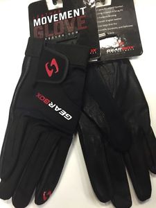2 NEW Gearbox Movement Racquetball Glove Size XL Right Hand Leather Black / red