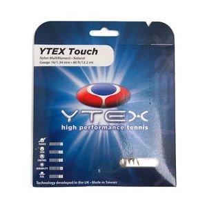YTEX Touch Nylon Multifilament Tennis Racket String Gauge 16-1.34mm, Natural,