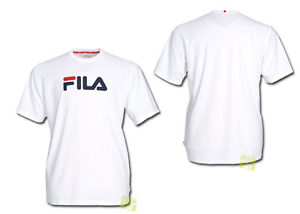 Fila Hombre Camiseta de tenis Camiseta deportiva camiseta Logo blanco