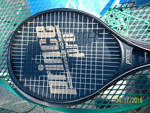 Prince pro series 110 tennis racket  4 1/4 inch leather grip Mint  Condition