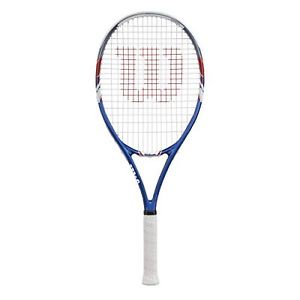 US Open Adult Tennis Racket - Hi Quality Premium Beginner Advanced Blue Gray
