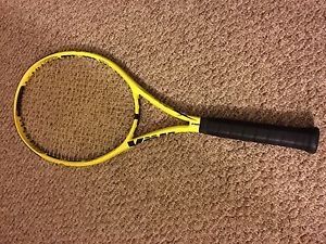 Volkl Organix 10 295g  Racket 4 5/8, leather grip, new grommets and string