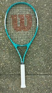 WILSON TRIUMPH Blue White Tennis Racket 4 1/8” Grip