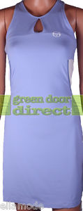 Sergio Tacchini Azul/Verde Y Blanco Mujer Vestido Para Tenis Rápido Libre