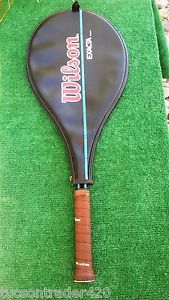 Vintage Wilson Exacta Midsize Tennis Racquet With Case & 4 5/8" Grip
