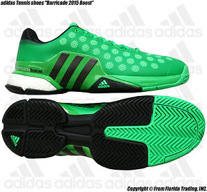adidas Men's Tennis Shoes "Barricade 2015 Boost"(10.5/28.5cm)Black/Green B33484