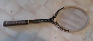 Vintage Wilson CONQUEROR Wood Tennis Racquet 4 1/2 Grip Strata Bow