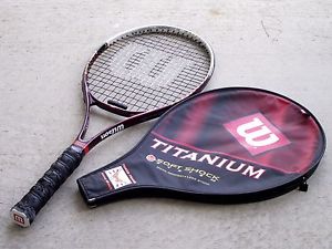 Wilson Titanium Graphite Soft Shock Tennis Racquet Racket w/Cover 4 3/8 l3