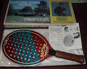 Vintage Marcraft Bantam Platform Tennis Paddle EUC In Orig Box