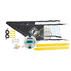 Franklin Sports Quik-Set Volleyball/Badminton, Compiete With Accessories