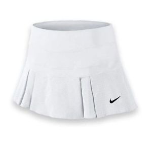 Nike Victory Breathe Tennis Skirt Long White 683154 100 Dri Fit XL-L