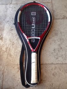 WILSON nCODE N5 110sq" OVERSIZE TENNIS RACQUET STRUNG 4-1/2"