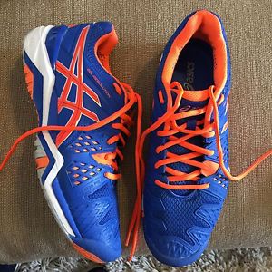 Asics E500Y 4230 GEL-Resolution 6 Blue Orange Men's Tennis Shoes Size 9 US