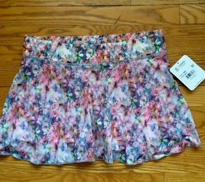 New Sofibella Women`s Blossom Print 12 Inch Tennis Skort Size Medium