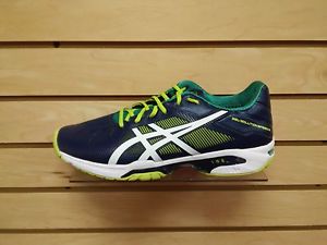 Asics Gel-Solution Speed 3 Men's Tennis Shoes - New - Navy/Lime - Size 10.5