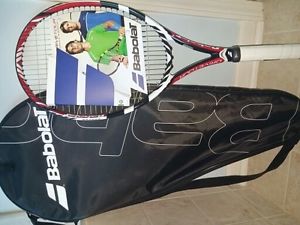 Babolat Drive Tour 100 sq.in Tennis Raquet  4 1/4 Strung w Babolat Exel + case