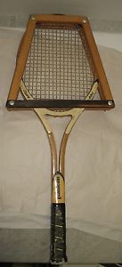 Vintage Franklin Wooden Tennis Racquet Superpro CFT-880 w/Wood Frame Holder