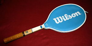VINTAGE WILSON CHRIS EVERT ADVISORY STAFF TENNIS RACQUET w/COVER *BEAUTIFUL*