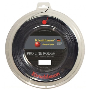 Kirschbaum Cuerdas de tenis PRO LINE ROUGH negro 200m Rollo