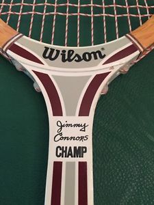 Wilson Jimmy Connors Champ Wooden Racquet Ca. Late 70's