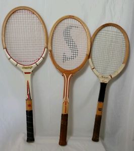 Wooden Racquets Spalding Impact-993 Rawlings Meteorite Wilson J. Kramer Vintage
