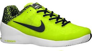 Nike Zoom Cage 2 Men's Volt/Classic Charcl/ White-Bk Size 11.5