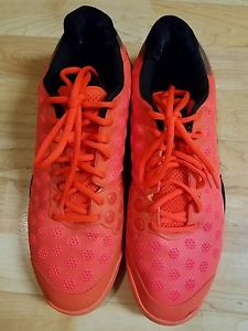 ADIDAS Men`s Barricade 2015 Boost Tennis Shoes Solar Red and Black SZ 11