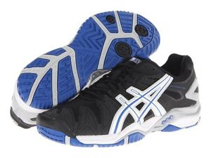 NIB Asics GEL-Resolution 5 Men's Tennis Shoes Size 15US Black/White/Blue