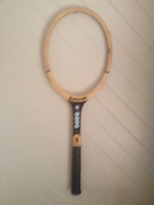 Vintage Bancroft Bjorn Borg Personal Model Wooden Tennis Racquet & Cover 4 3/8