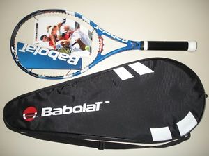 BABOLAT PURE DRIVE PLUS + MP 100 TENNIS RACQUET  4 3/8 27.5"  NEW