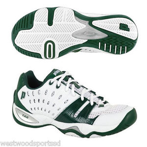 PRINCE MEN'S T22 T-22 TEAM TENNIS SHOES NEW IN BOX (WHITE/FOREST)