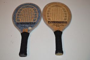 SET OF 2 Brian Lee Powerpaddles USPTA Approved Paddle Beach Tennis Racquet Blue
