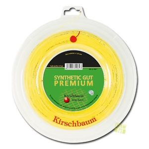 Kirschbaum Cuerdas de tenis SINTÉTICO BUENO Oro PREMIUM 200m grosores diferentes