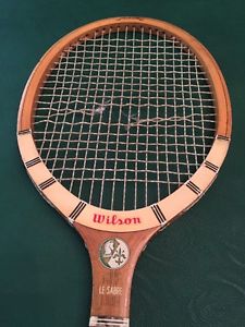 Vintage Wilson 1960's Le Sabre Wooden Racquet Strata Now